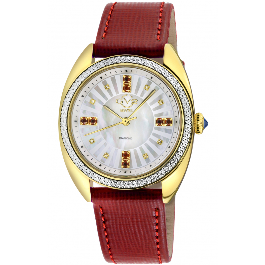 Women's Palermo Diamond, 316L Stainless Steel IPYG Case, MOP White Dial Watch