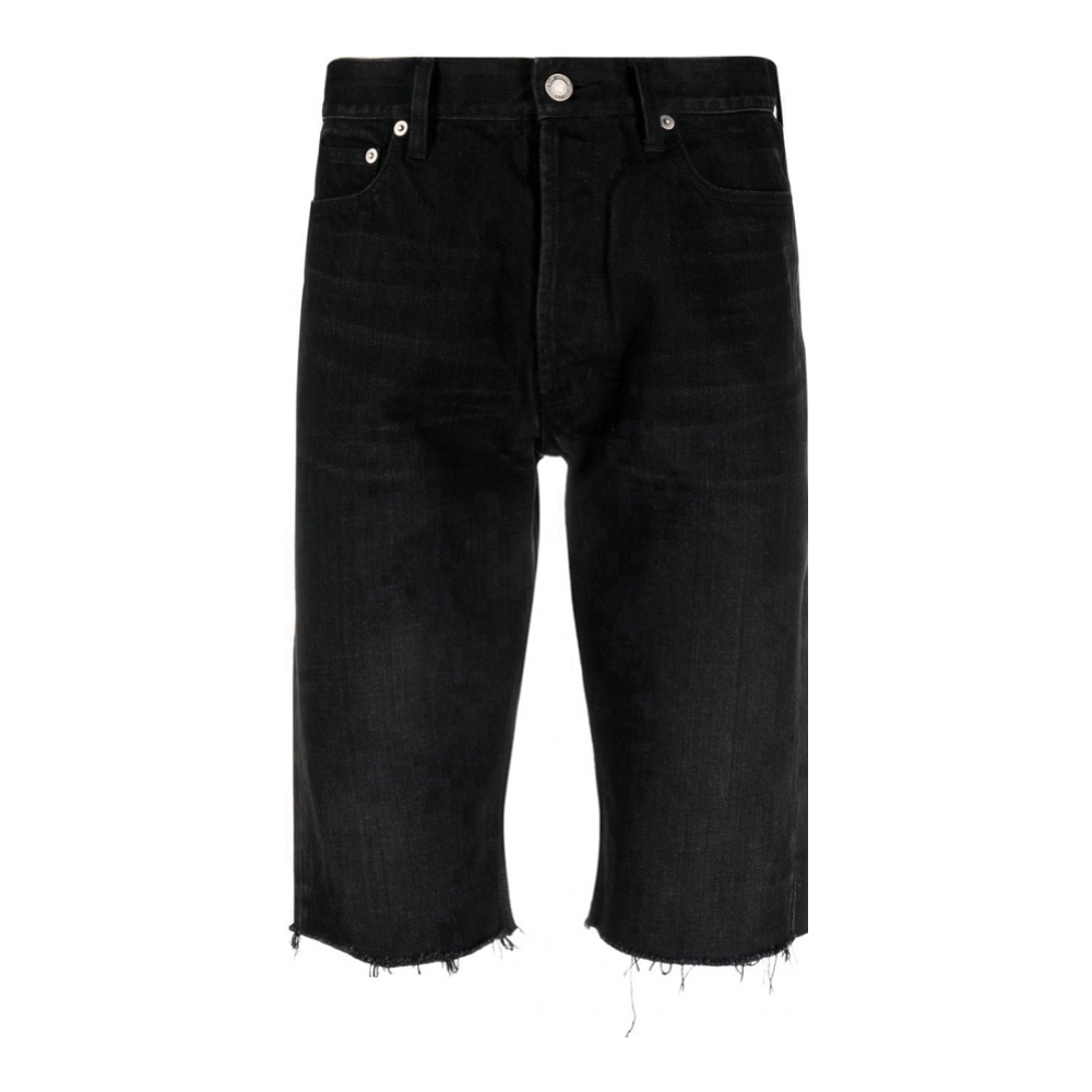 Men's 'Frayed-Edge' Denim Shorts