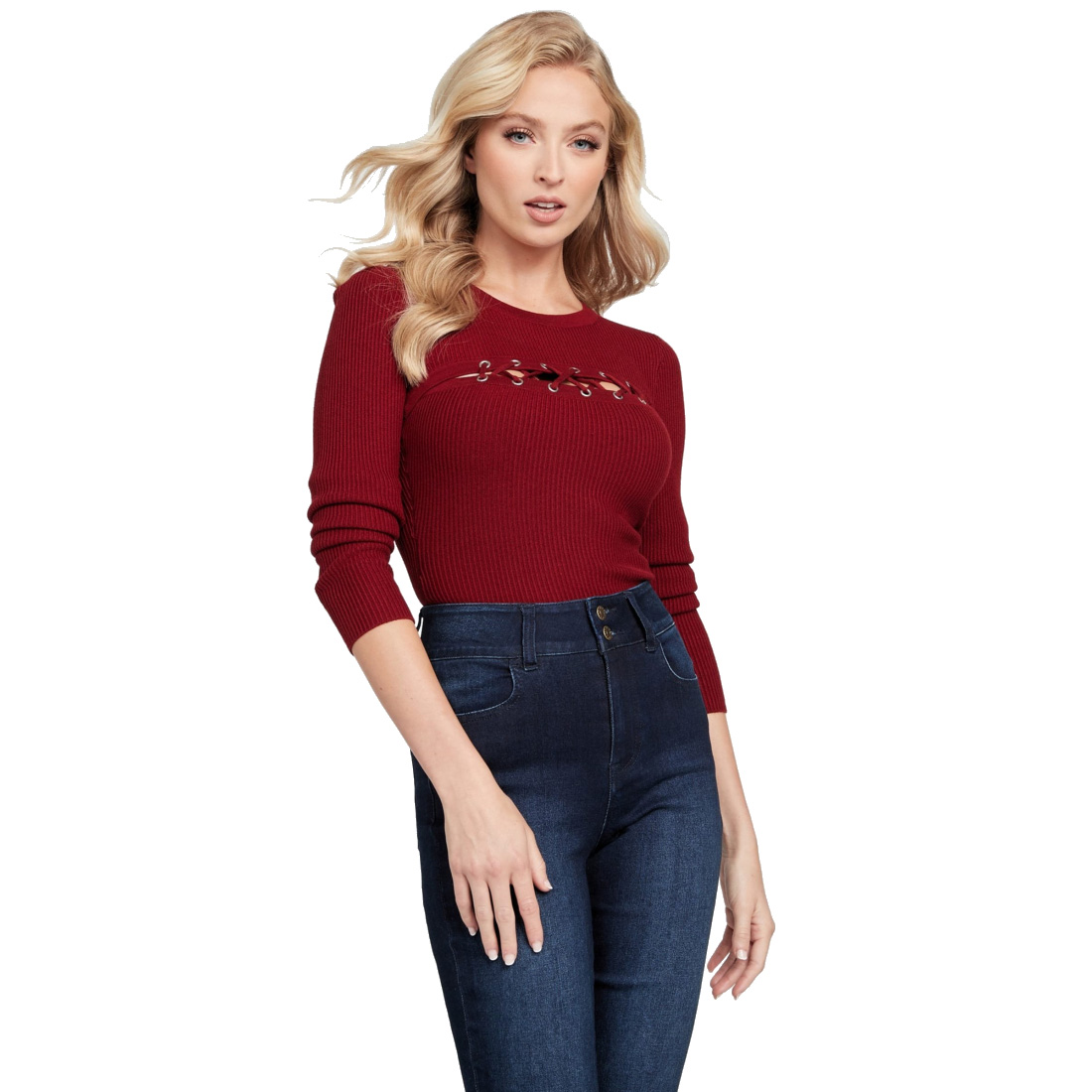 Women's 'Sheena Lace-Up' Sweater