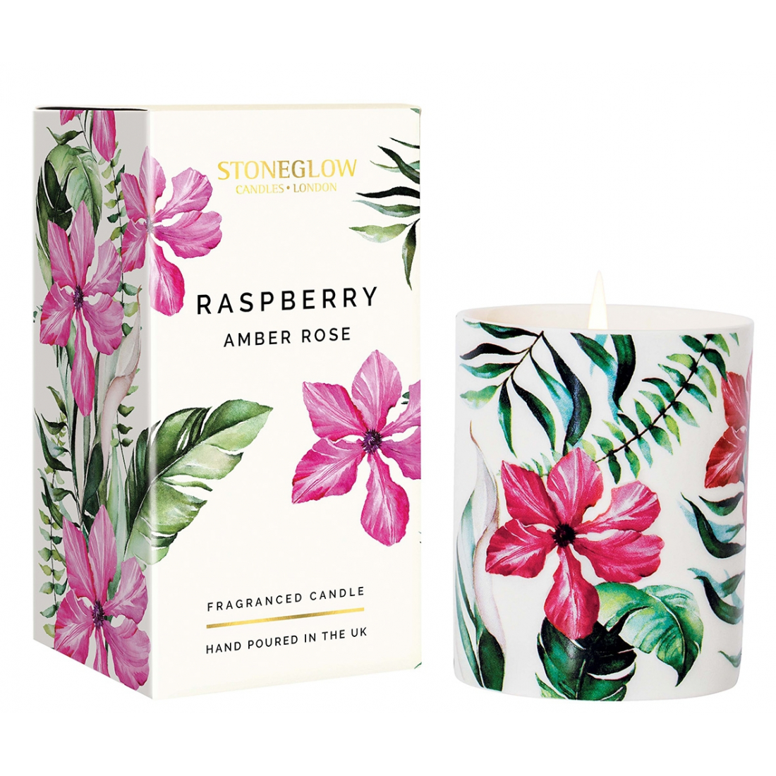 'Raspberry & Amber Rose' Scented Candle - 300 g