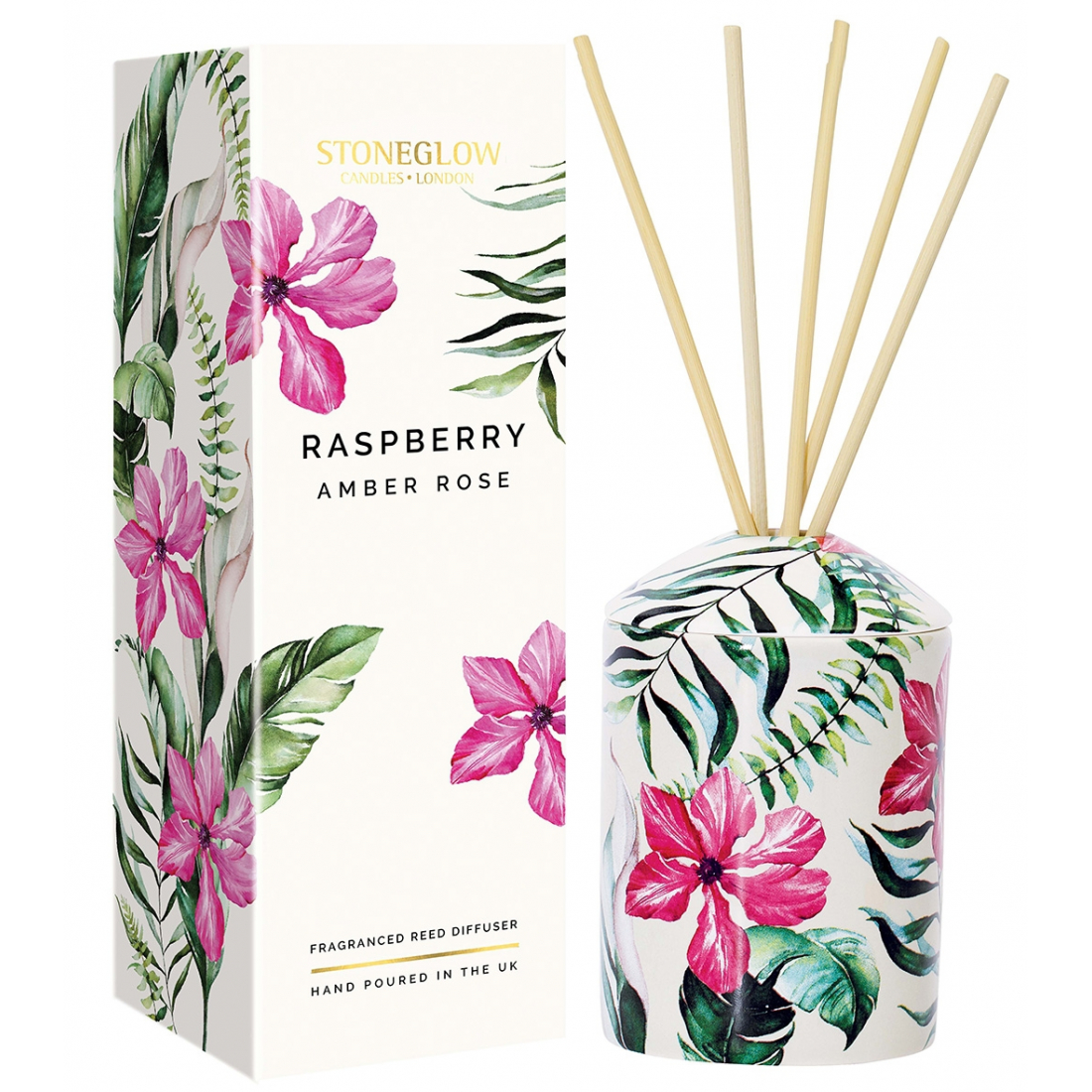 'Raspberry & Amber Rose' Reed Diffuser - 200 ml