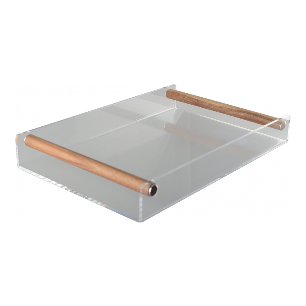 Acrylic Tray With Wooden Handles
