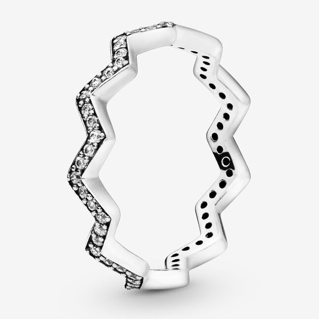 Bague 'Shimmering Zigzag' pour Femmes