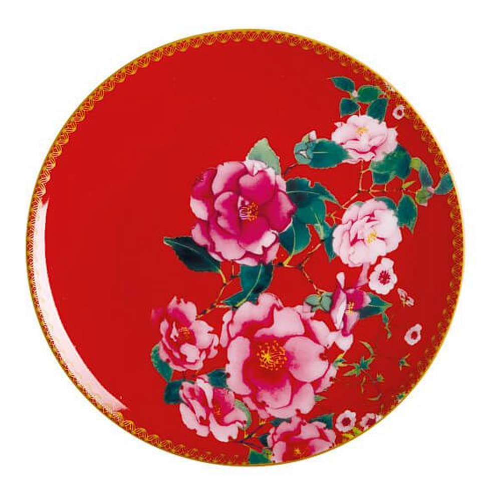 Route De La Soie - Assiette 19,5Cm - Coloris Rouge