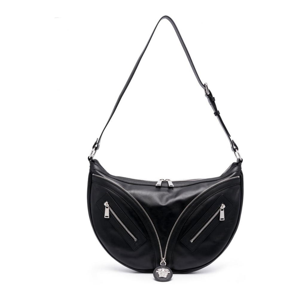 Women's 'Medusa Logo Zip' Shoulder Bag