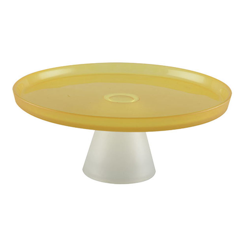 Yellow Tray On White Leg 21 cm - Lemon