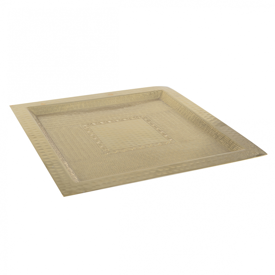 Gold Square Tray 38Cm