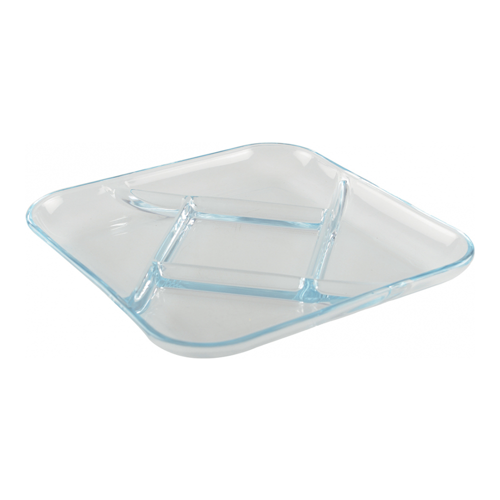 Glass Aperitive Plate 5 Compartments