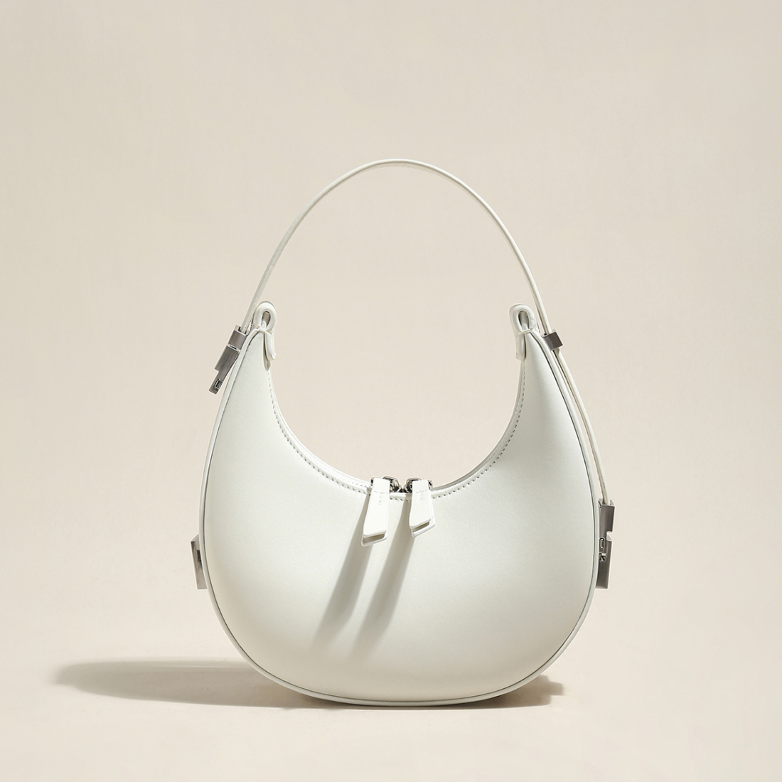 Women's 'Structured Crescent Moon' Top Handle Bag