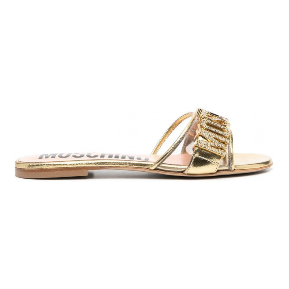 Women's 'Jewel Logo' Flat Sandals