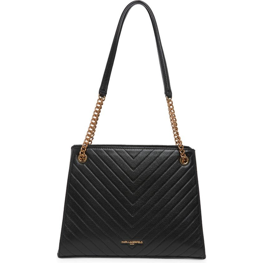 'Quilted Leather Shoulder Tote' pour Femmes