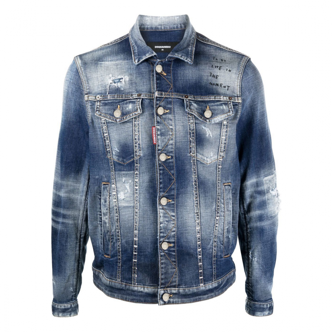 Veste en jeans 'Distressed' pour Hommes