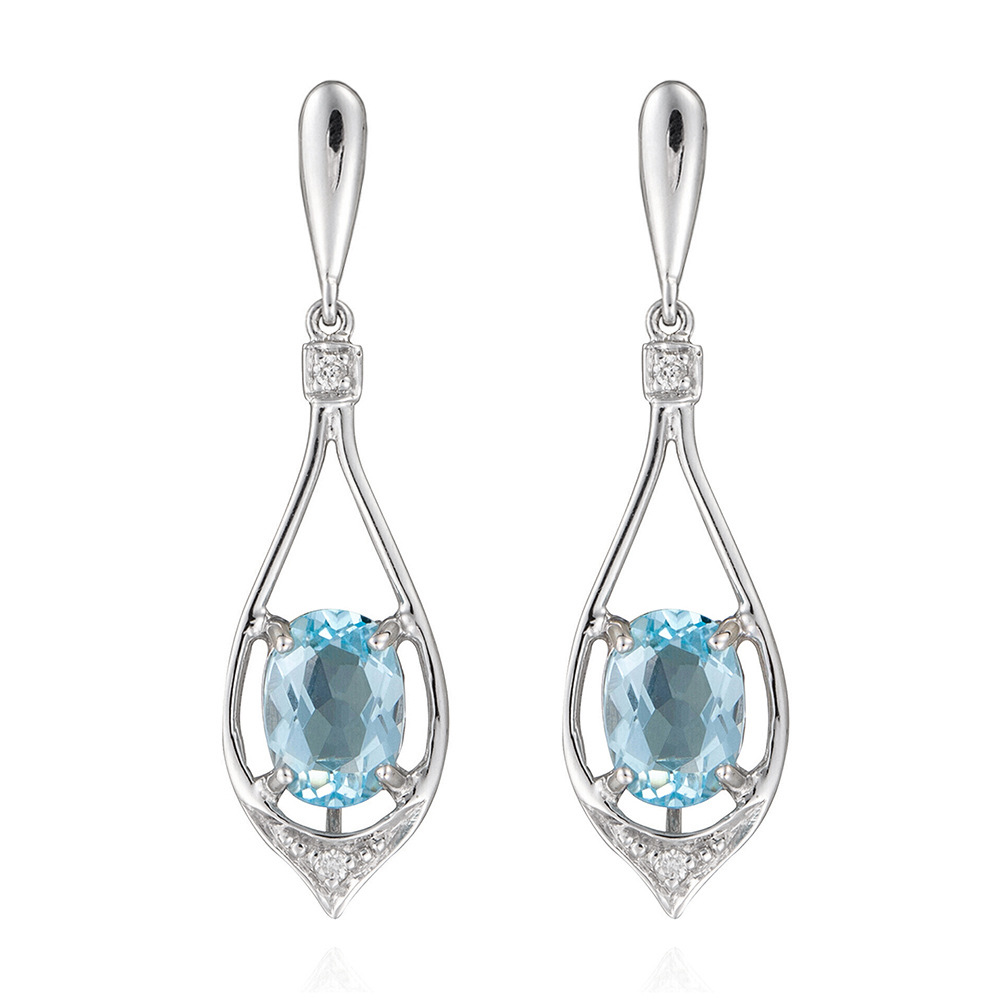 Boucles d'oreilles 'Brillants Topaze' pour Femmes