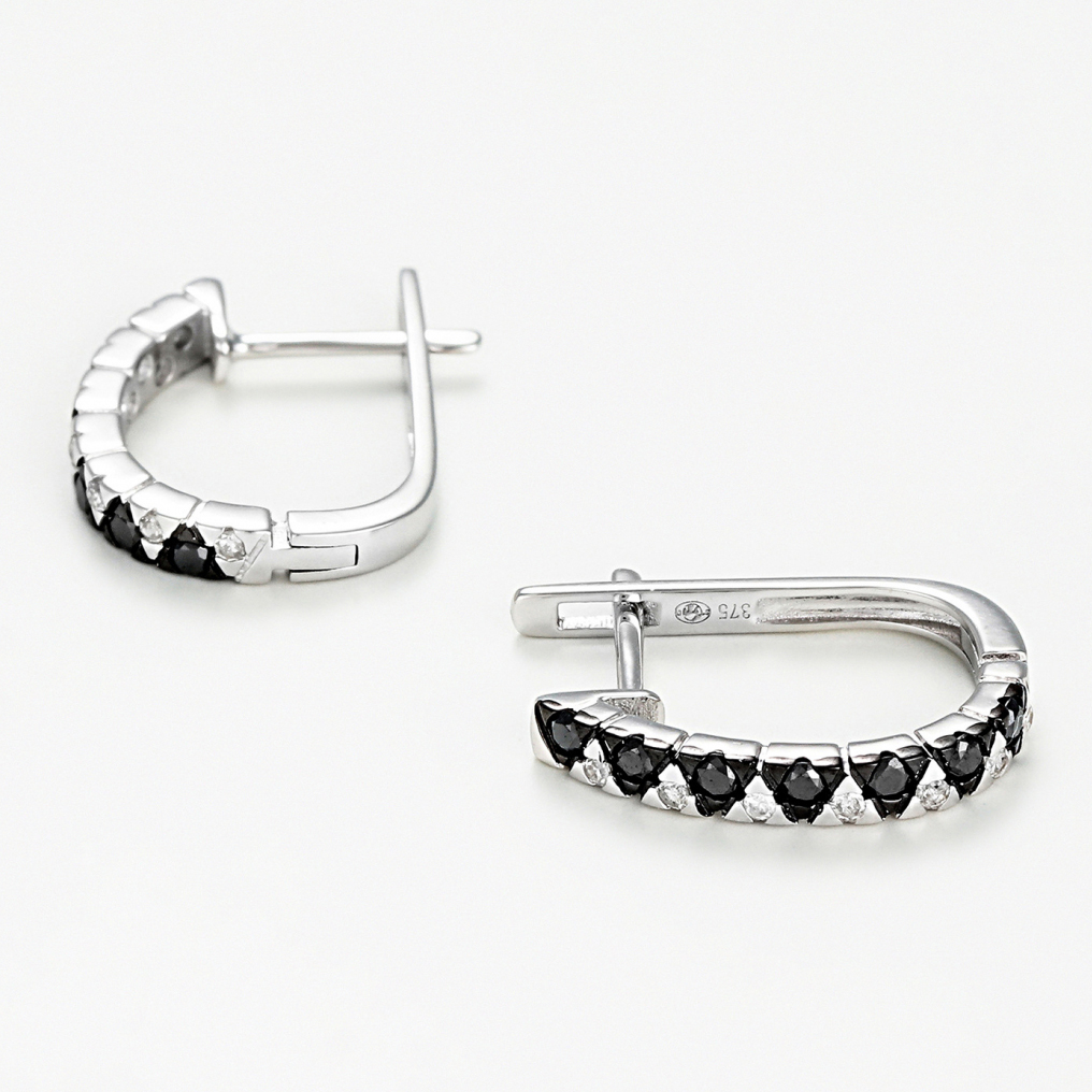 Women's 'Black And White' Earrings