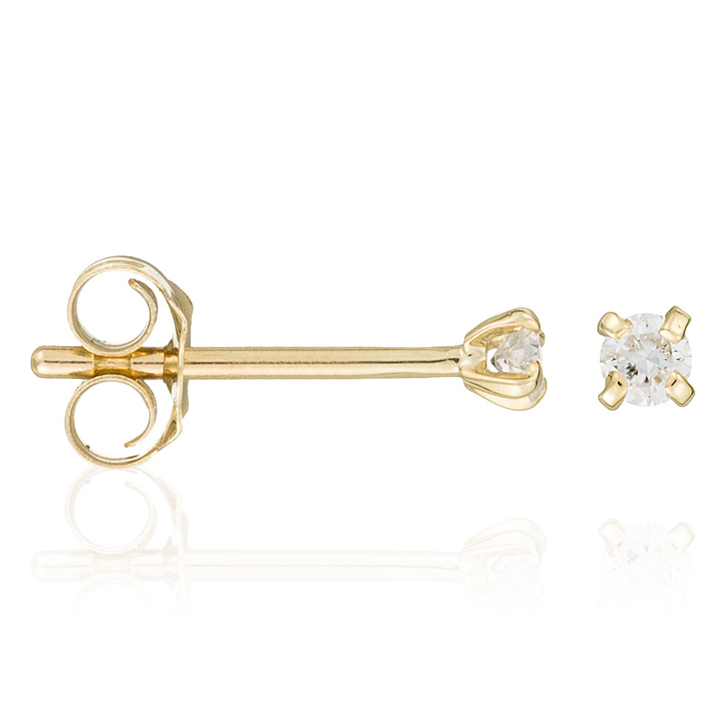 Boucles d'oreilles 'Single Diamond' pour Femmes