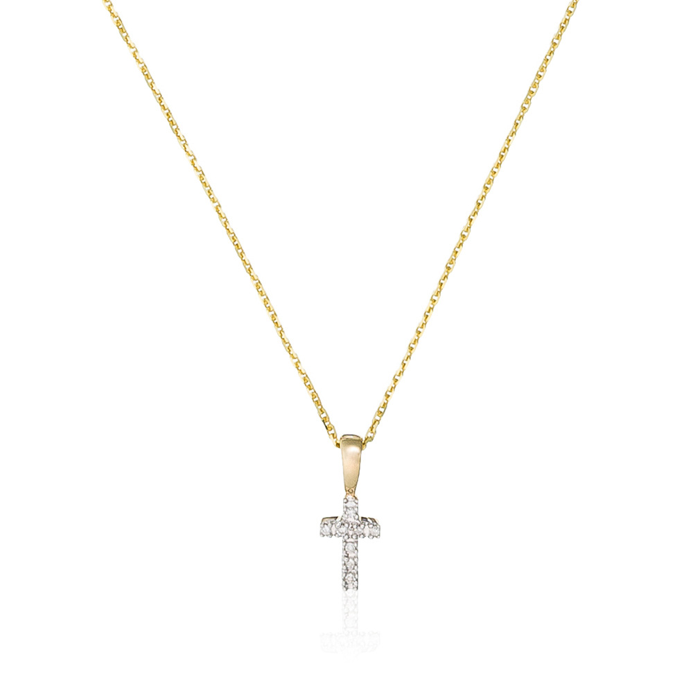 Women's 'Mini Croix' Pendant with chain