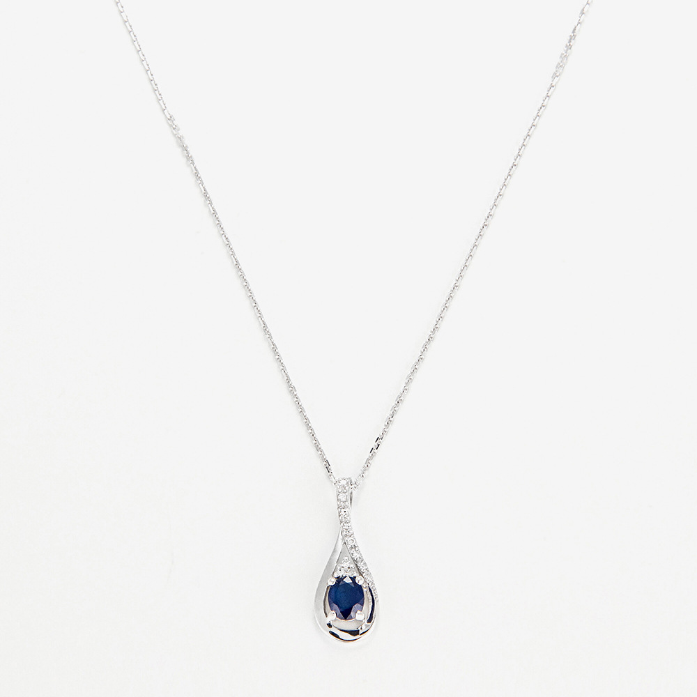 Women's 'Blue Tear' Pendant with chain