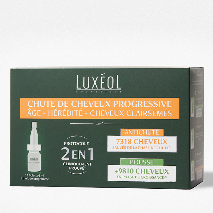 Luxéol Chute de Cheveux Progressive 2en1' - 14 Unités