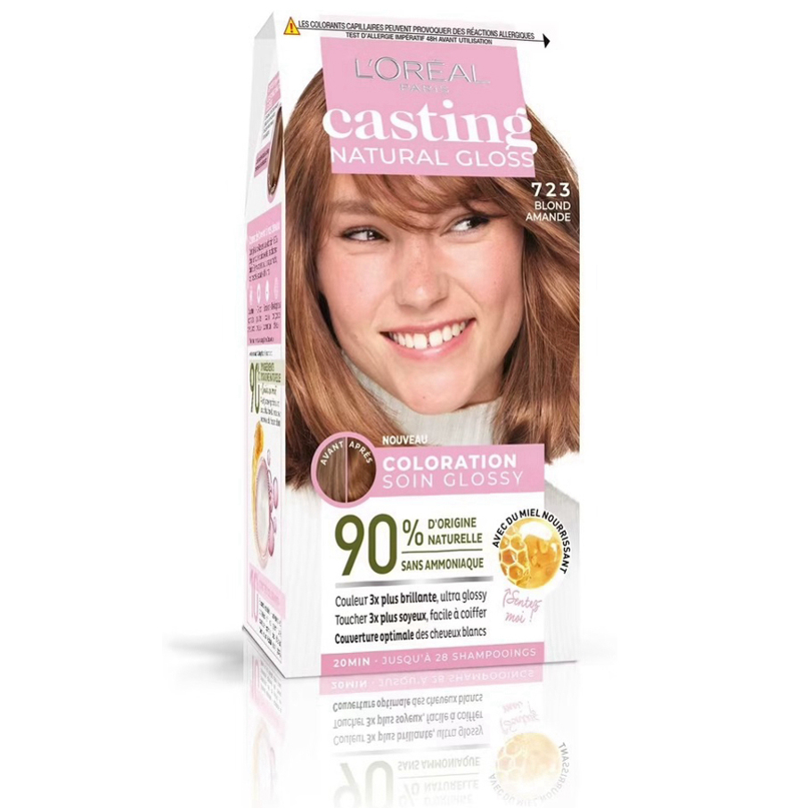 Teinture pour cheveux 'Casting Natural Gloss' - 723 Almond Blonde 180 ml