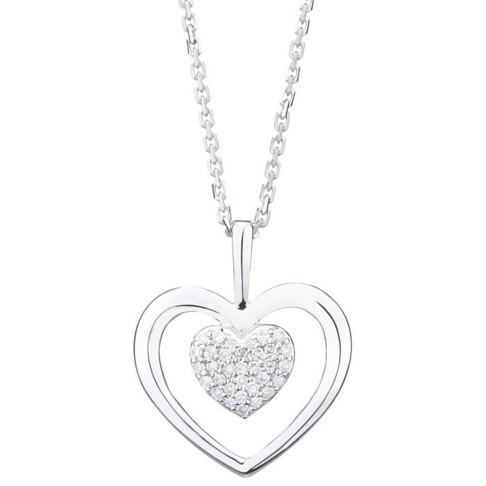 Pendentif sur chaine 'Coeur Tendresse' pour Femmes