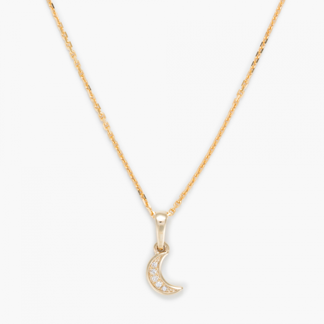 Women's 'Diamond Moon' Pendant with chain