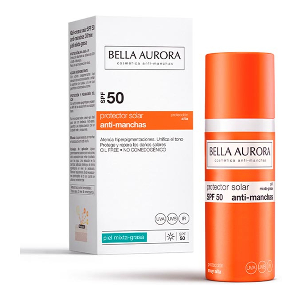 'Solar Anti-Blemish SPF50 +' Sonnenschutz für das Gesicht - Kombination zu fettiger Haut, 50 ml