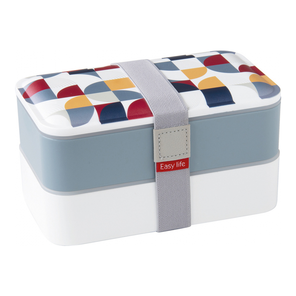 2 Layers Pp Lunchbox In Colour Box Geometric 2