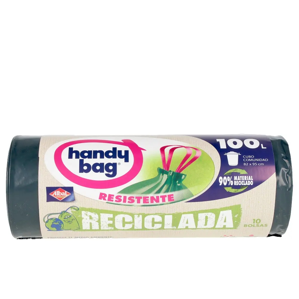 'Handy Bag Recycled Heavy Duty' Garbage Bags - 100 L, 10 Pieces