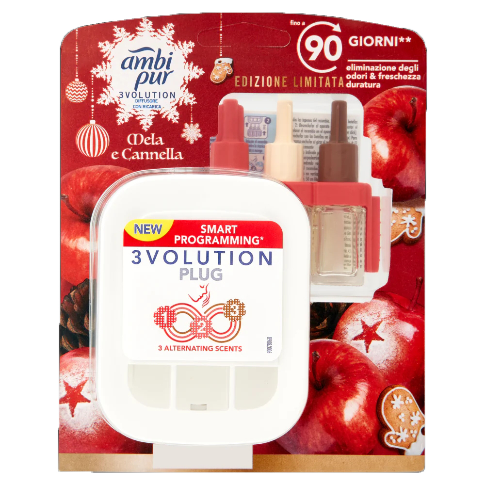 '3Volution' Electric air freshener, Refill - Apple And Cinnamon 20 ml