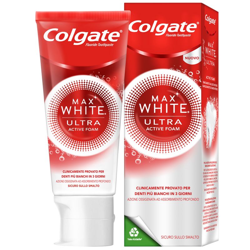 Colgate - Max White Active Foam Toothpaste •