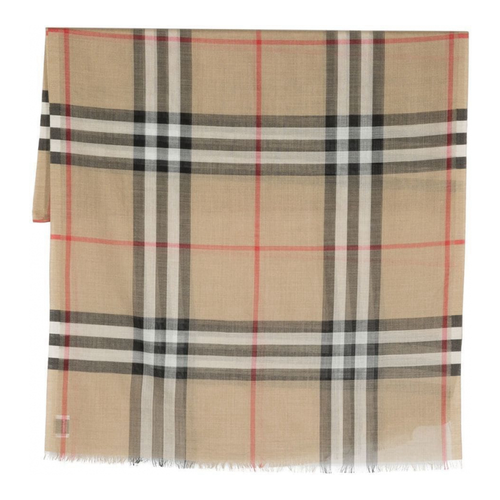 Women's 'Giant Check' Wool Scarf