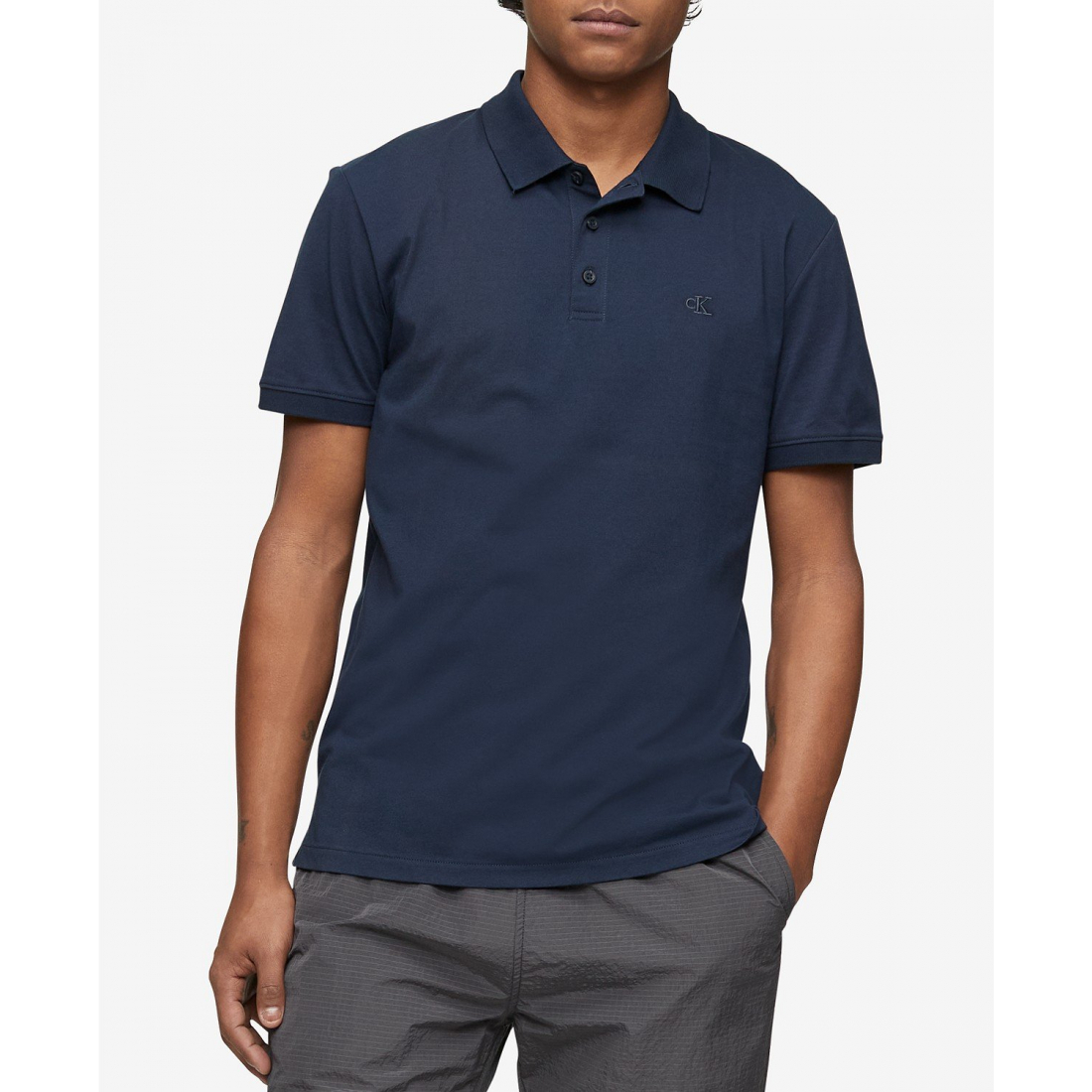 'Regular-Fit Smooth Cotton Monogram Logo Polo Shirt' pour Hommes