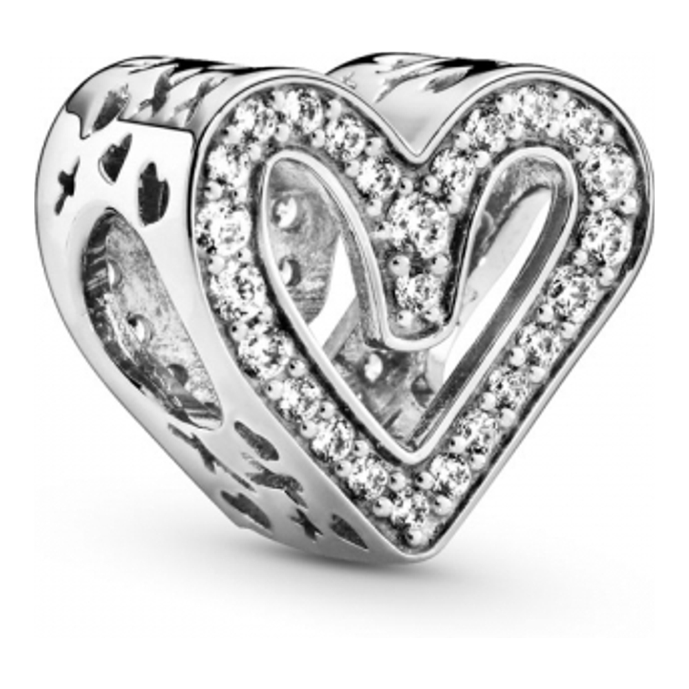 Charm 'Sparkling Freehand Heart' pour Femmes