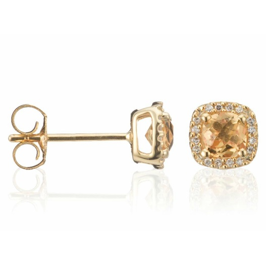 Women's 'Popi Coussin Citrine' Earrings