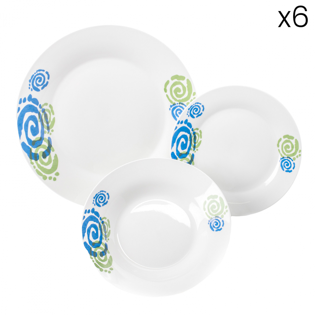 Shangai Set Of 18 Pieces Dinnerware