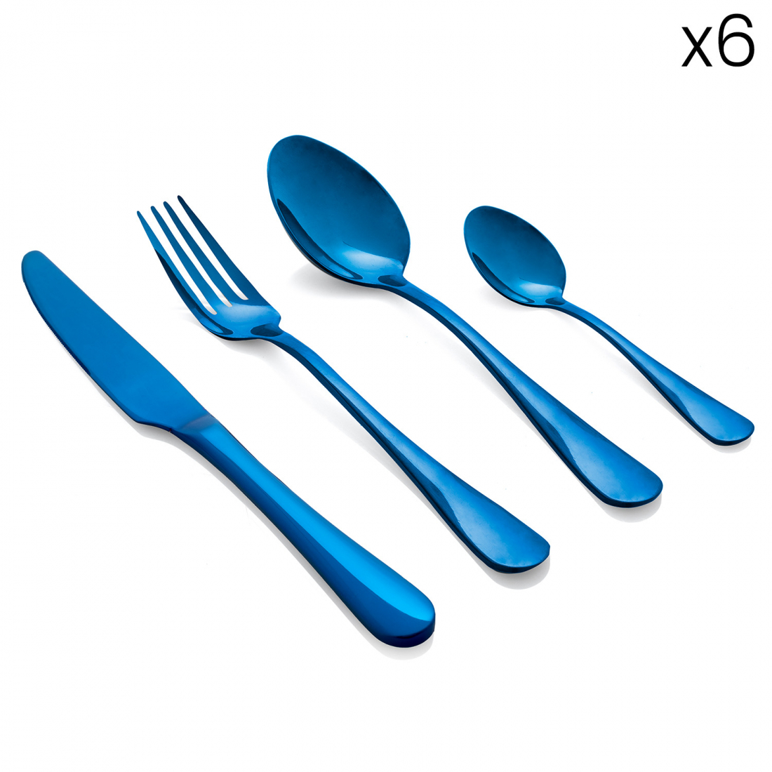 24-Piece Cutlery Set In Pvd Steel