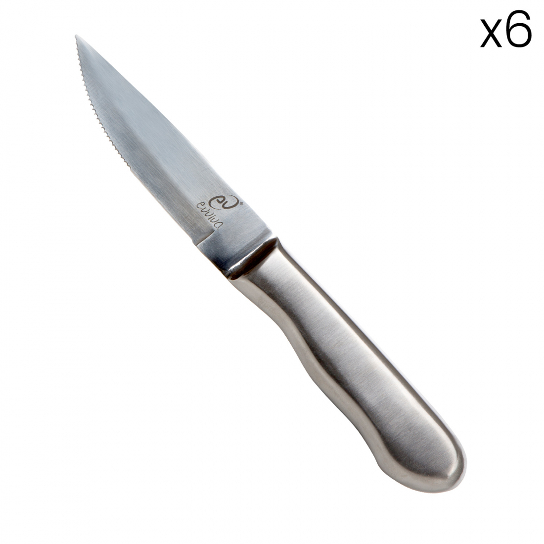 Asado 6 Knives Steel Handle