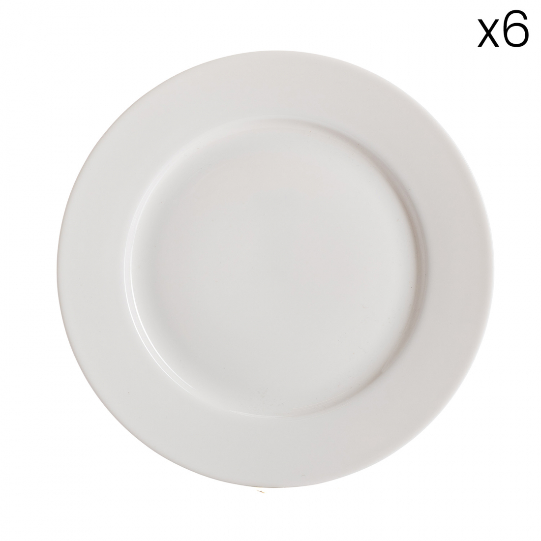 Snow Set Of 6 Flat Plates