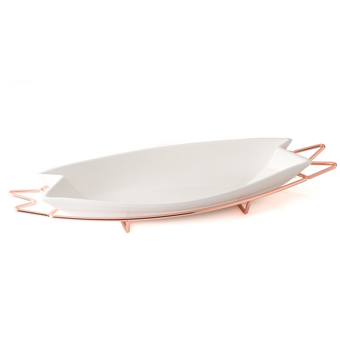 Food Server With Rose Gold Support 40X18