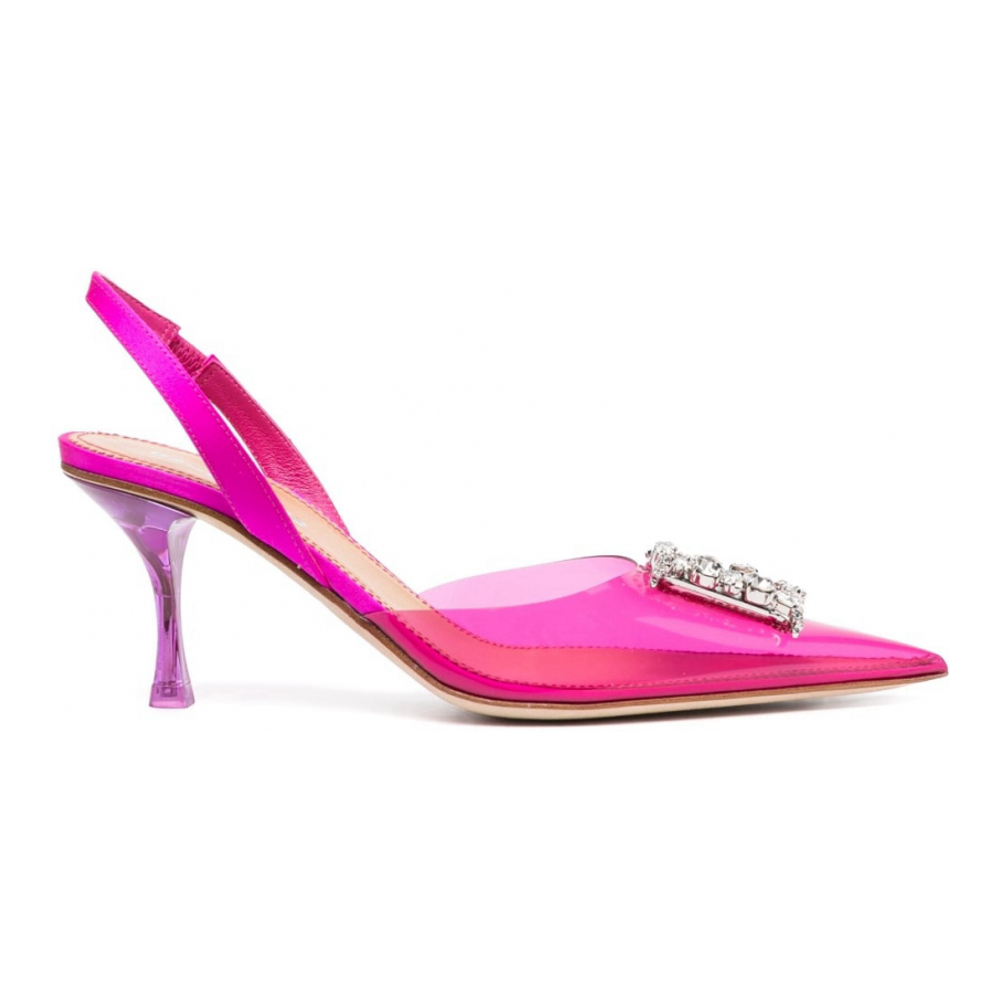 Women's 'Embellished-Logo' Slingback Pumps