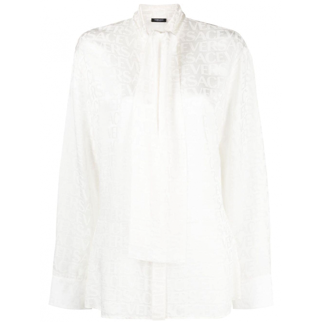 Women's 'Croc Effect Devoré Scarf Tie' Shirt