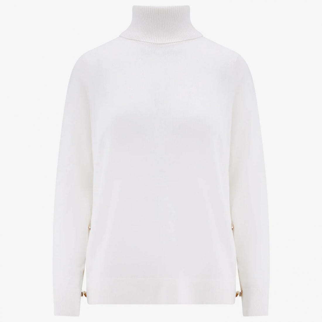 Women's 'Decorative Button' Turtleneck Sweater