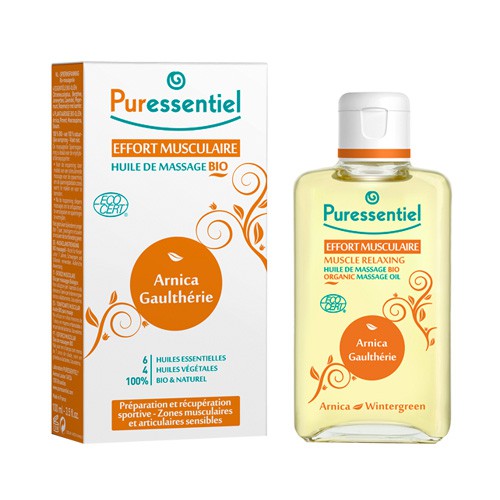 Puressentiel - Huile de massage BIO Effort Musculaire - Arnica / Gaulthérie - 100 ml