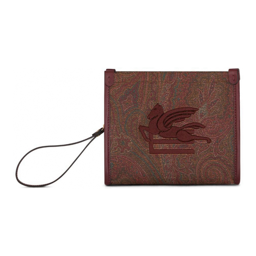 Women's 'Logo Embroidered Paisley' Pouch