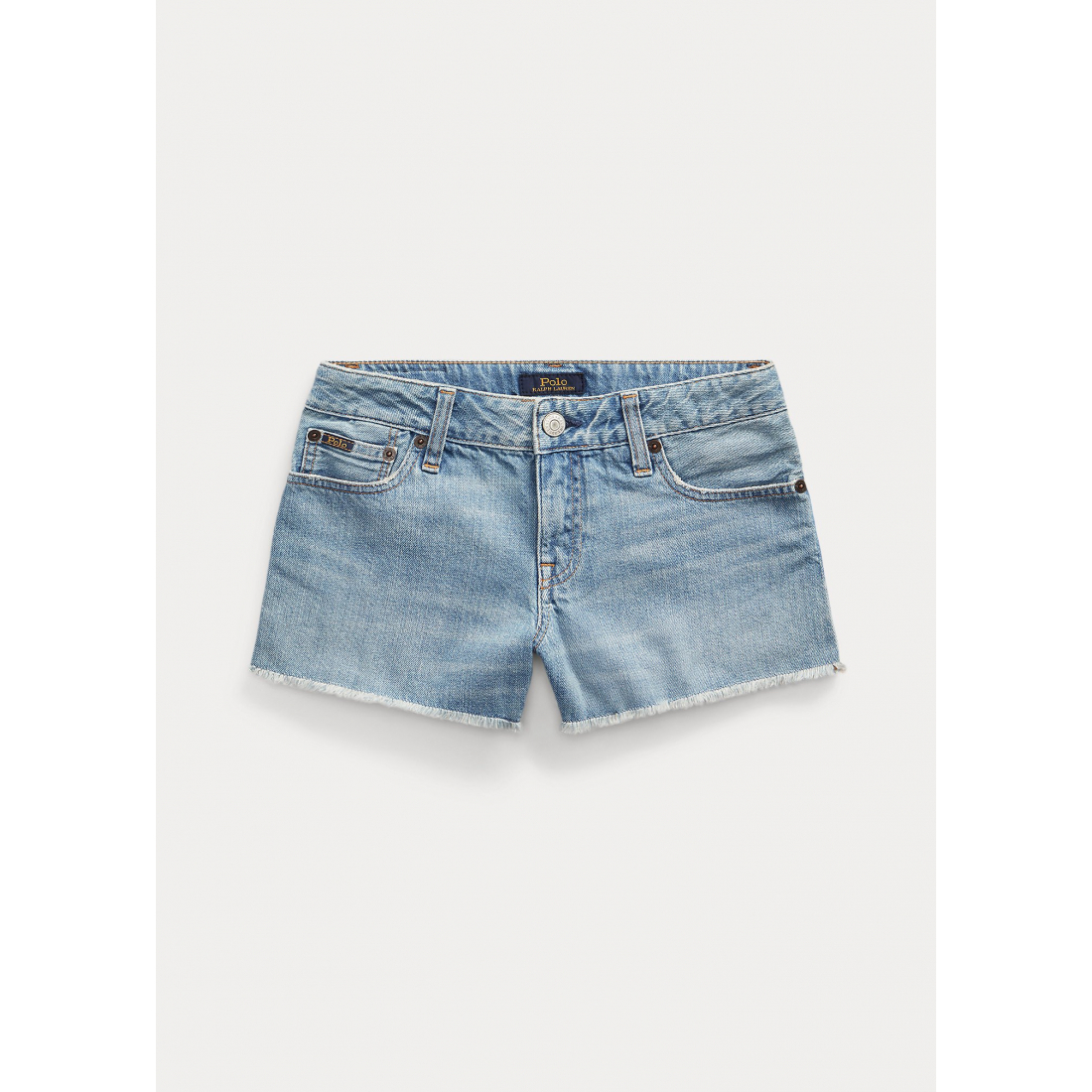 'Frayed Cotton Denim Short' pour Grandes filles