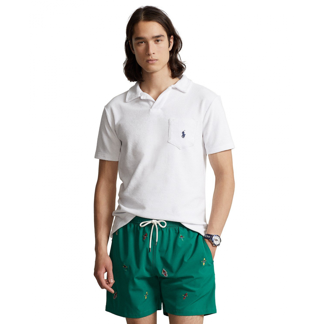 Men's Cotton-Blend Terry Polo Shirt