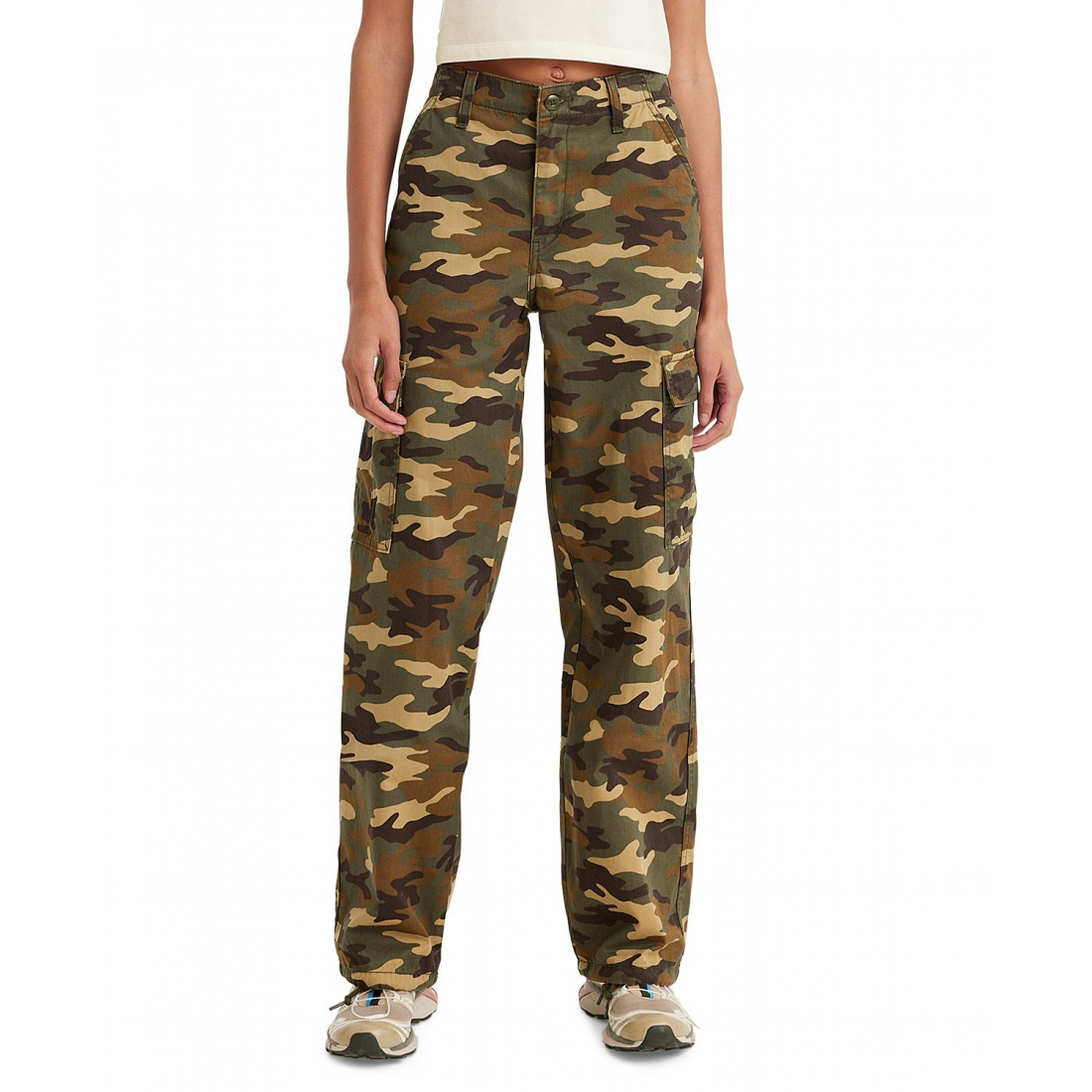 '94 Baggy Cotton High Rise' Cargo-Hose für Damen