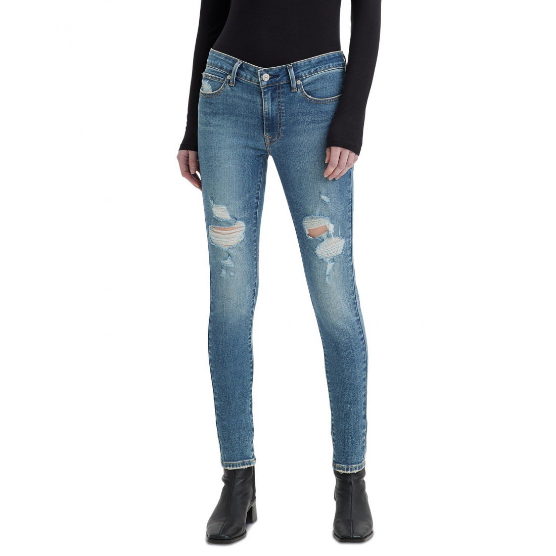 '711 Mid Rise Stretch' Skinny Jeans für Damen