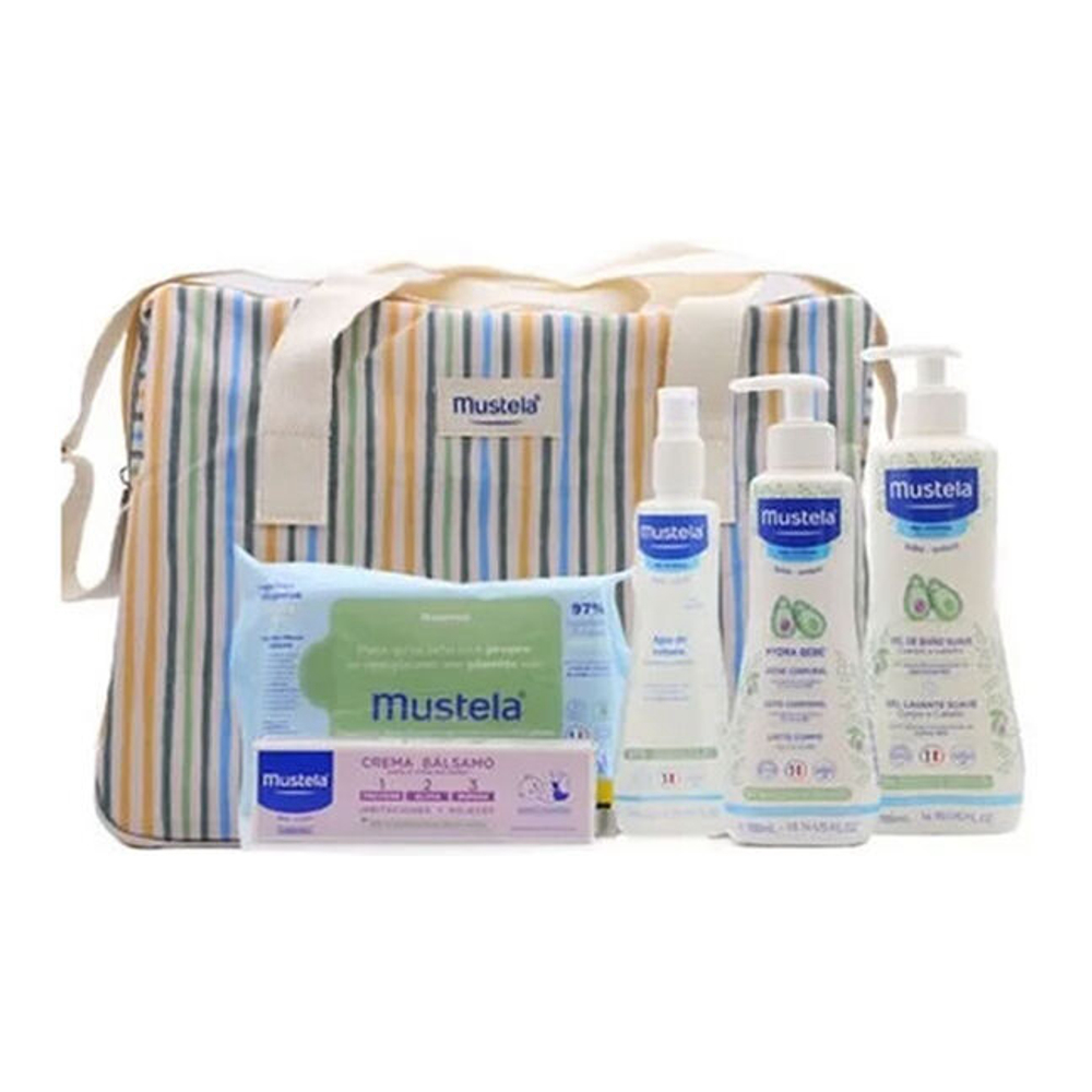 'Little Moments Striped Walk' Baby Care Set - 6 Pieces