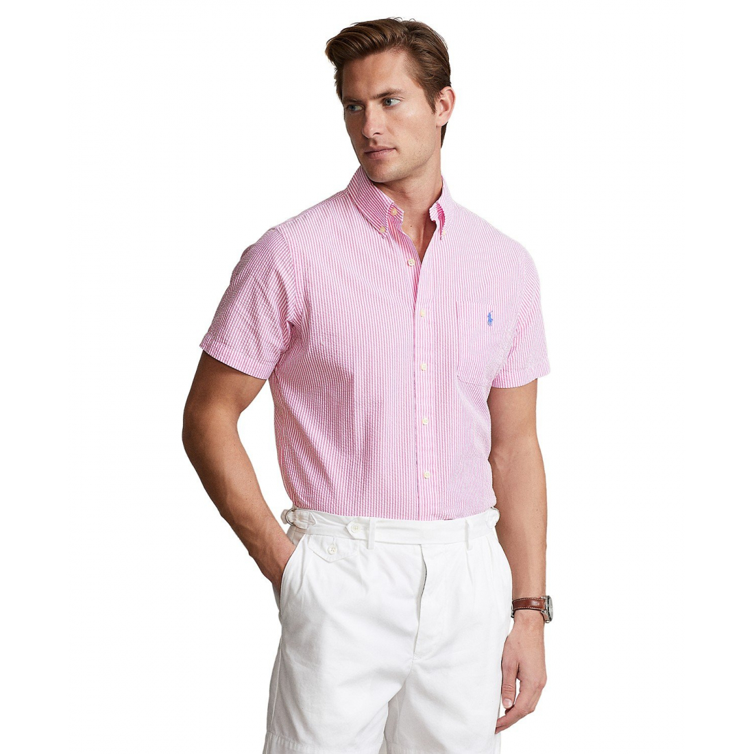 Men's RL Prepster Classic-Fit Seersucker Shirt